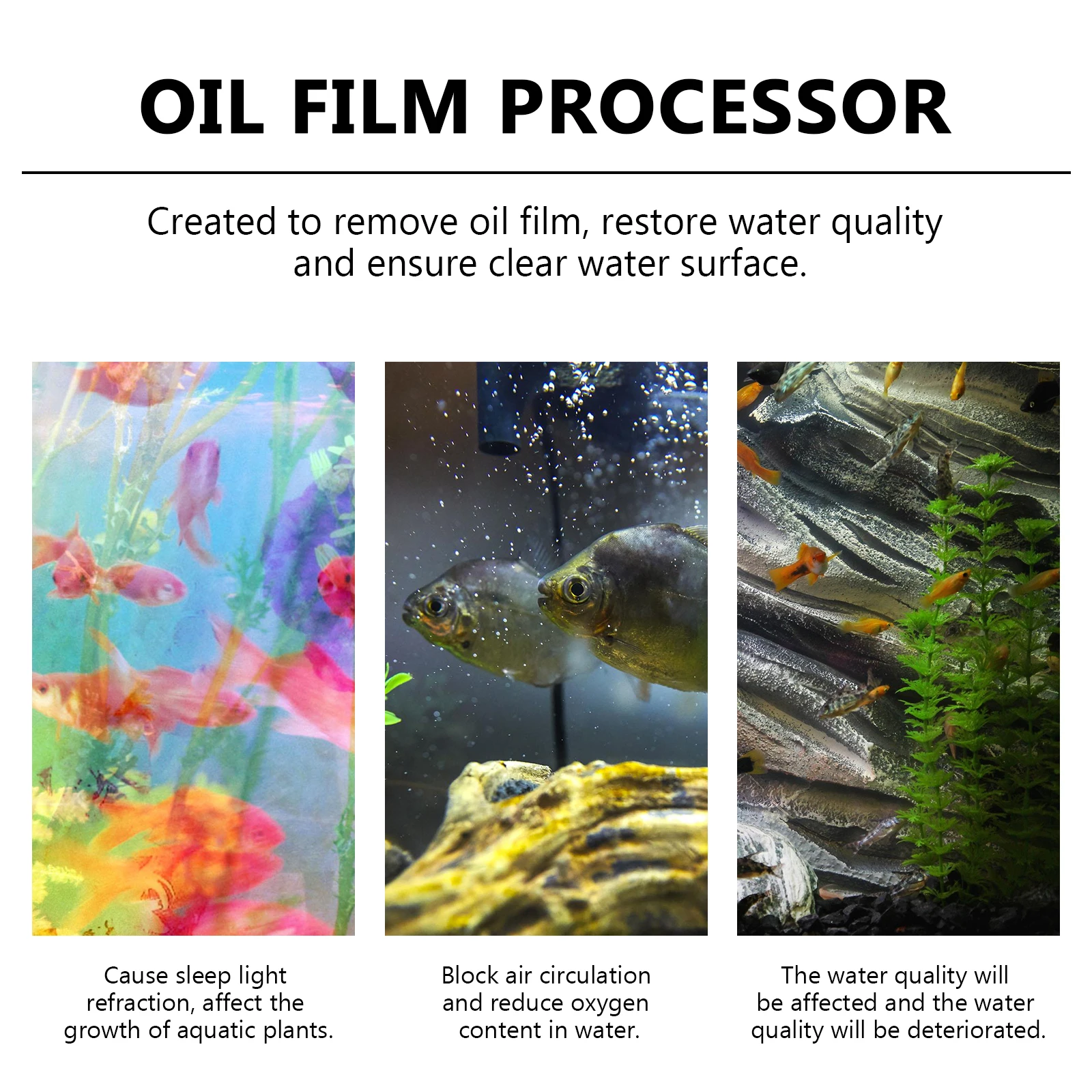 

Oil Film Processor Fish Tank Water Purifier Degreasing Device Filter Accessory Plastic Shell Suction Cup Easy Installation