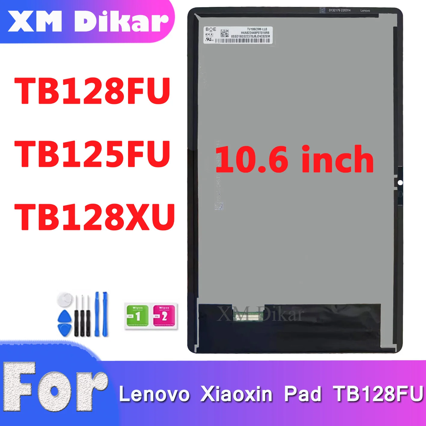 10.6''Cover Or LCD For Lenovo Xiaoxin Pad 2022 TB128 TB125FU TB128FU TB128XU LCD Display Touch Screen Digitizer Panel Assembly