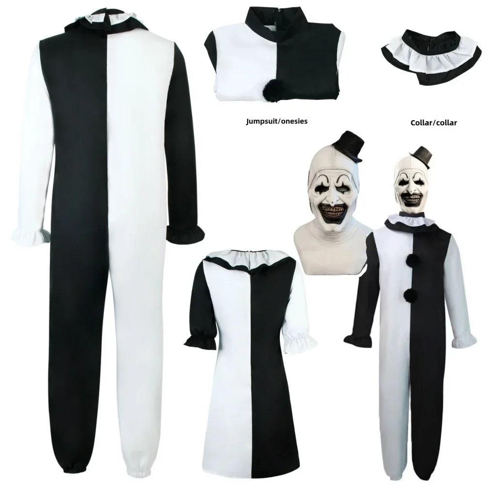 

Art The Clown Cosplay Movie Terrifier 2 Art The Clown Cosplay Costume Jumpsuit Mask Halloween Costumes Mask for Men Women