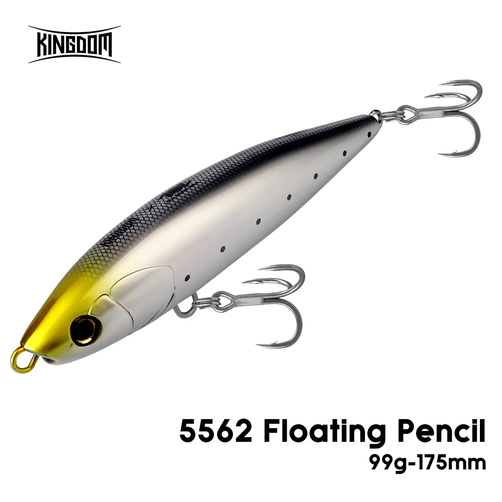 

Плавающая рыболовная приманка-карандаш Kingdom, 175 мм, 99 г, зигзагообразная приманка для длительного заброса, искусственная приманка для морской рыбы-тунца GT