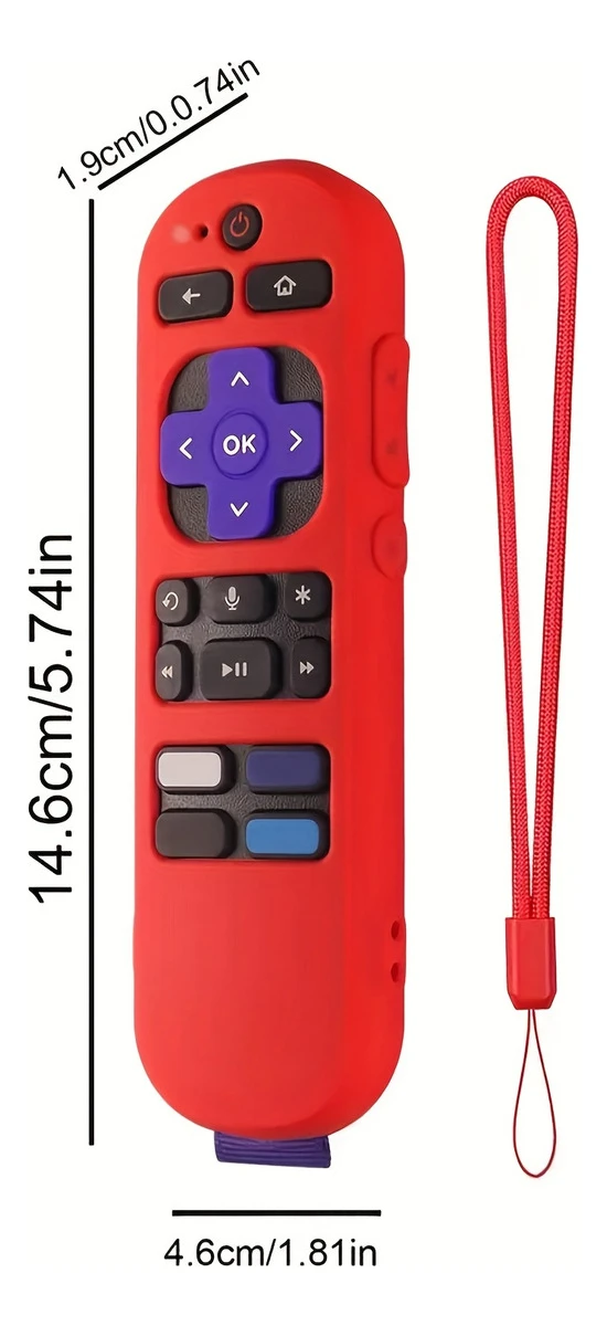 غطاء حماية من السيليكون لجهاز التحكم عن بعد متوافق مع تلفزيون Roku وRoku Express 4K+ وعصا البث