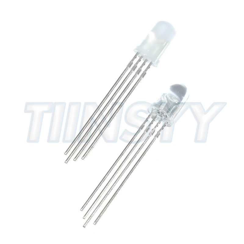 50PCS 5mm full-color LED RGB red/green/blue Common Cathode/Anode Four feet transparent highlight color light 5mm diode colorful
