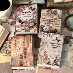 100 pcs material paper book Vintage Decorative Scrapbooking Diary Album Junk Journal Background paper Collage card paper