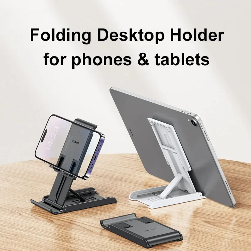 حامل مكتب سطح المكتب للطاولة، حامل قابل للطي، ملحقات الهاتف المحمول، قابل للتعديل، Suporte Celular لجهاز iPad iPhone Xiaomi Samsung