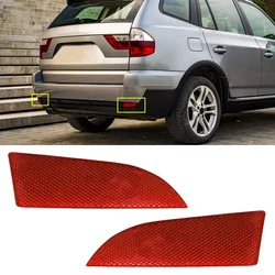 Car Rear Bumper Reflector Tail Light Assembly Cover For BMW X3 E83 2007-2010 Reflective Strip Bumper Signal Lamp Light Reflector