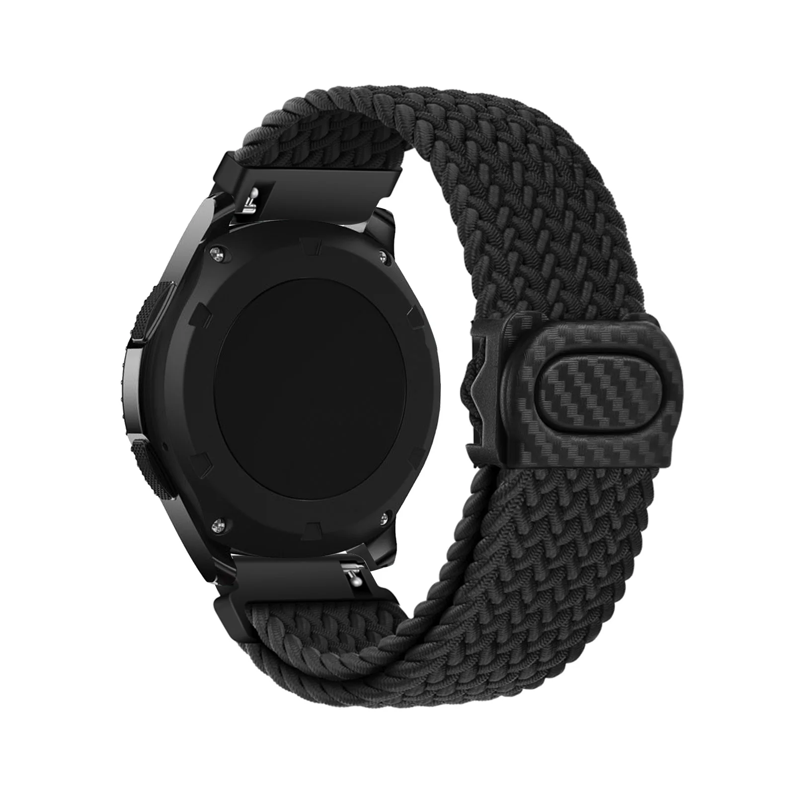 

Elastic Nylon Bands for Samsung Galaxy Watch 3 45mm Band, Plastic Buckle Adjustable Nylon Strap