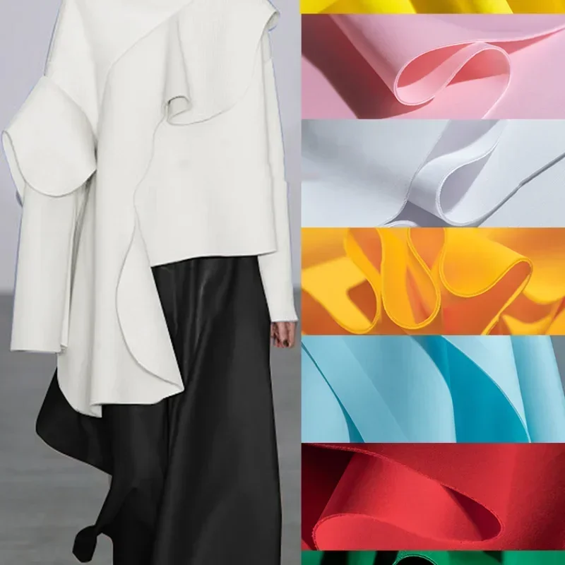 

Утолщенная космическая хлопчатобумажная ткань, эластичный воздушный слой, вязаная верхняя одежда, полиэстер, спандекс, ткань по метрам, сделай сам