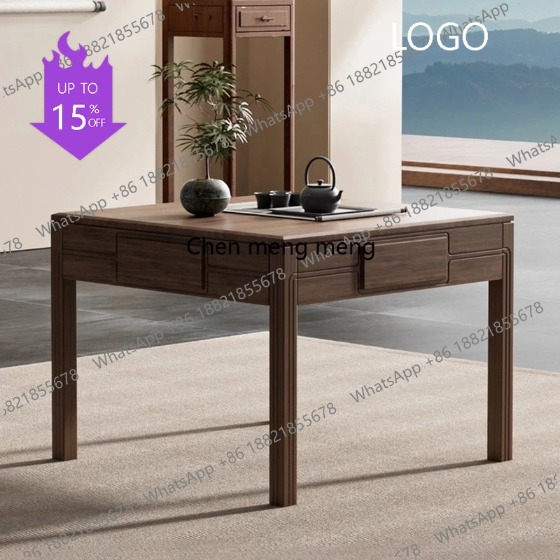 

D80 Japanese Wood Mahjong Table Nordic Creative Automatic Shuffling Mahjong Table Dining Table Dual Purpose Restaurant Furniture