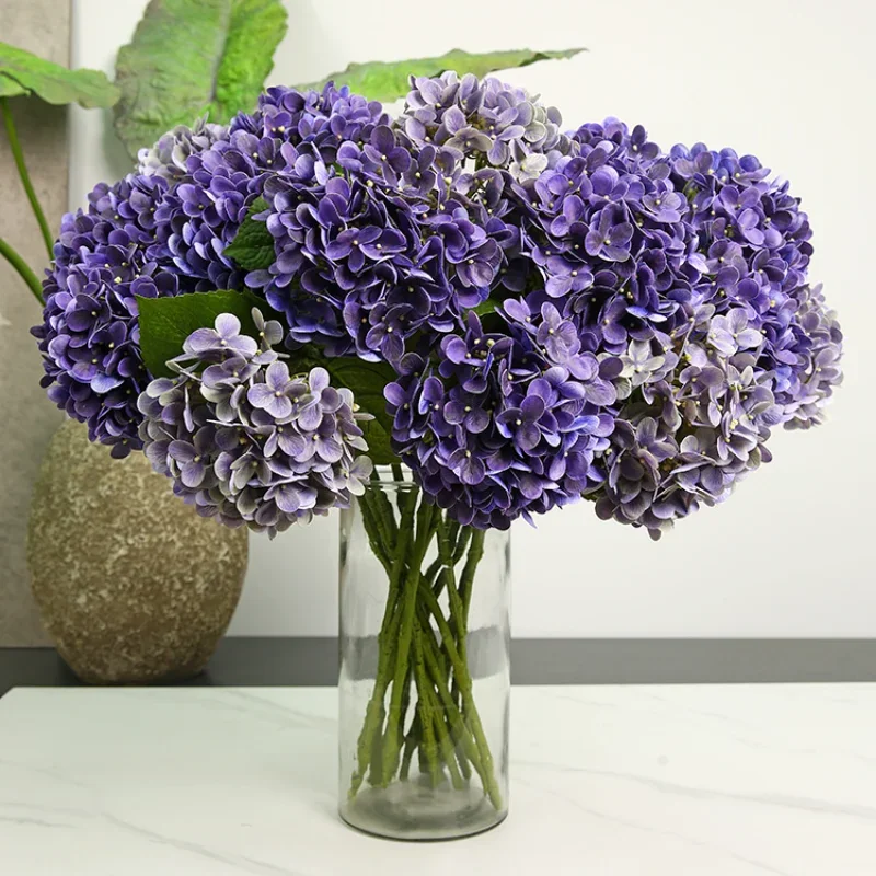 DIA16cm Hydrangea Artificial Flowers Wedding Home Decor Real Touch Latex for Home Decoration Bridal Bouquet Wedding