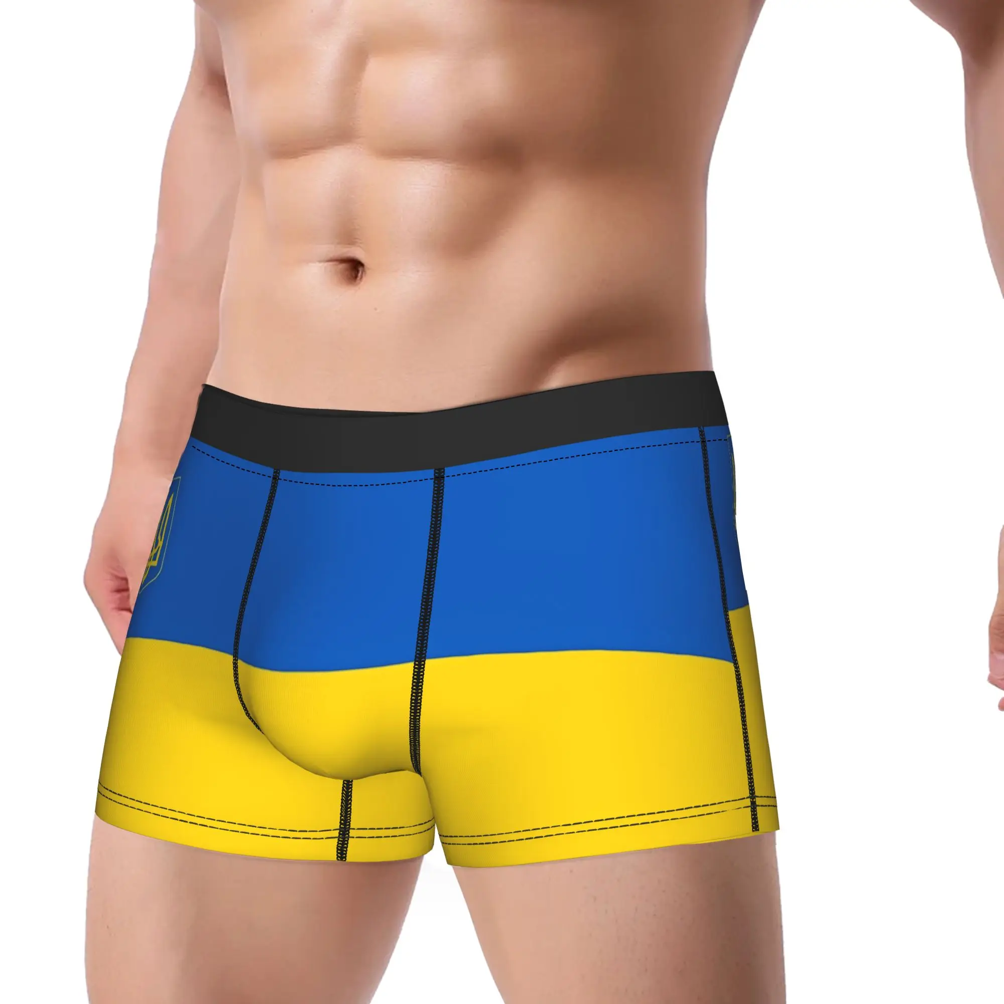Ukraine Presidential Flag Underwear  Men's Panties Pattern Classic Boxer Shorts Hot Sale Shorts Briefs Plus Size