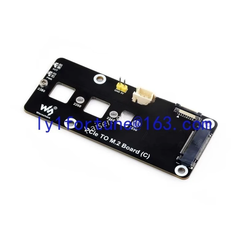 PCIe to M.2 adapter board (C) for Raspberry Pi 5, supports NVMe protocol M.2 SSD, high speed read/write