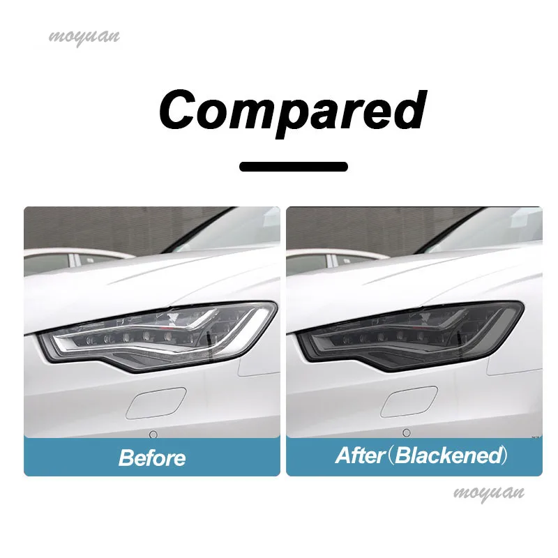 For BMW F30 F31 G20 F10 F11 G30 F40 F32 F22 F36 F07 F34 G32 G11 G15 Car Headlight Tint Smoked Black Protective Film TPU Stickers