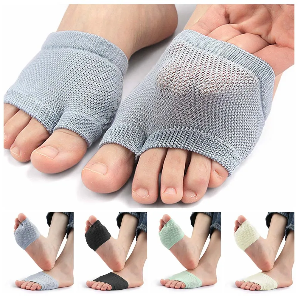 

Two Toes Splitter Half Palm Socks Prevent Abrasion Support Forefoot Toe Separator Socks Elasticity Short Socks Comfort Padding
