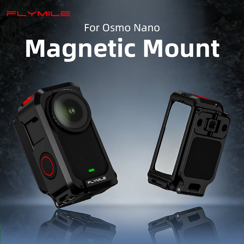 Flymile Magnetische Halterungsbasis für DJI OSMO Nano Zubehör mit 1/4 Zoll Schraubenloch, Doppelklauen-Schnittstellenadapter, Metallhalterung – Detail 1