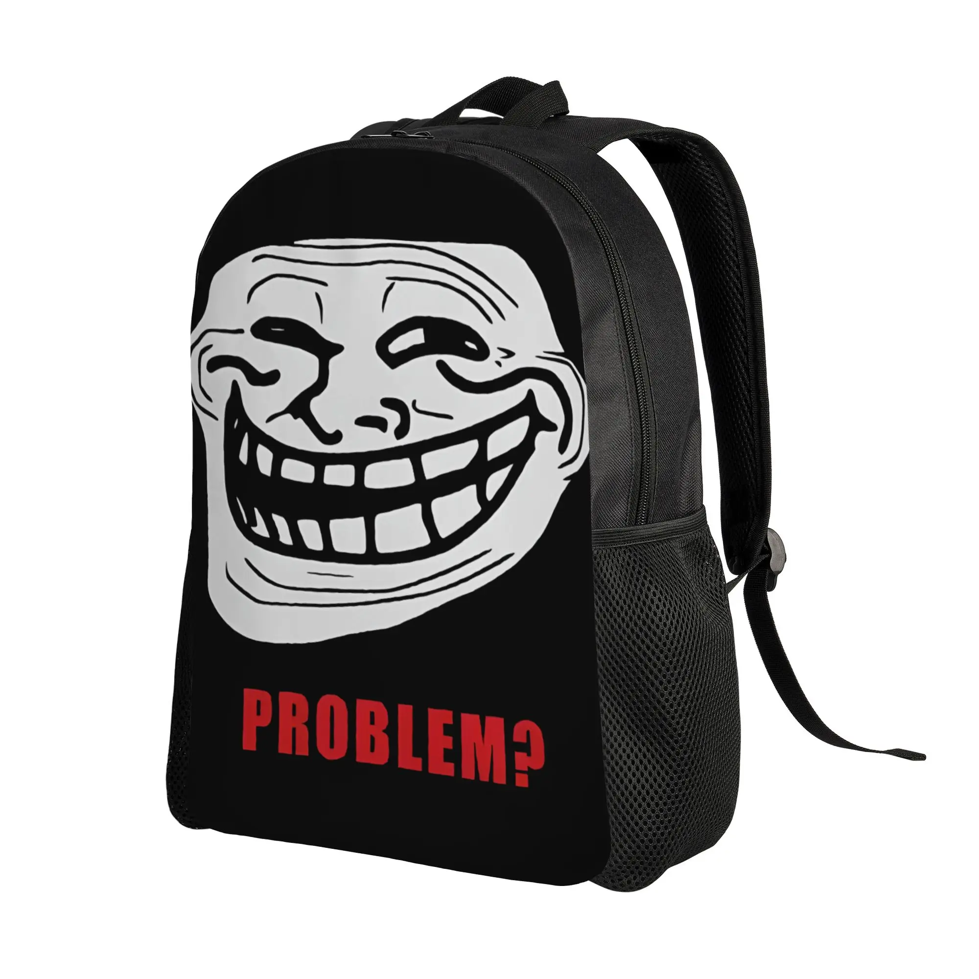 Trollface Meme Rage Comic Funny Troll Joke Internet Backpack Teen  Large Backpacks Fun High School Bags Camping Rucksack