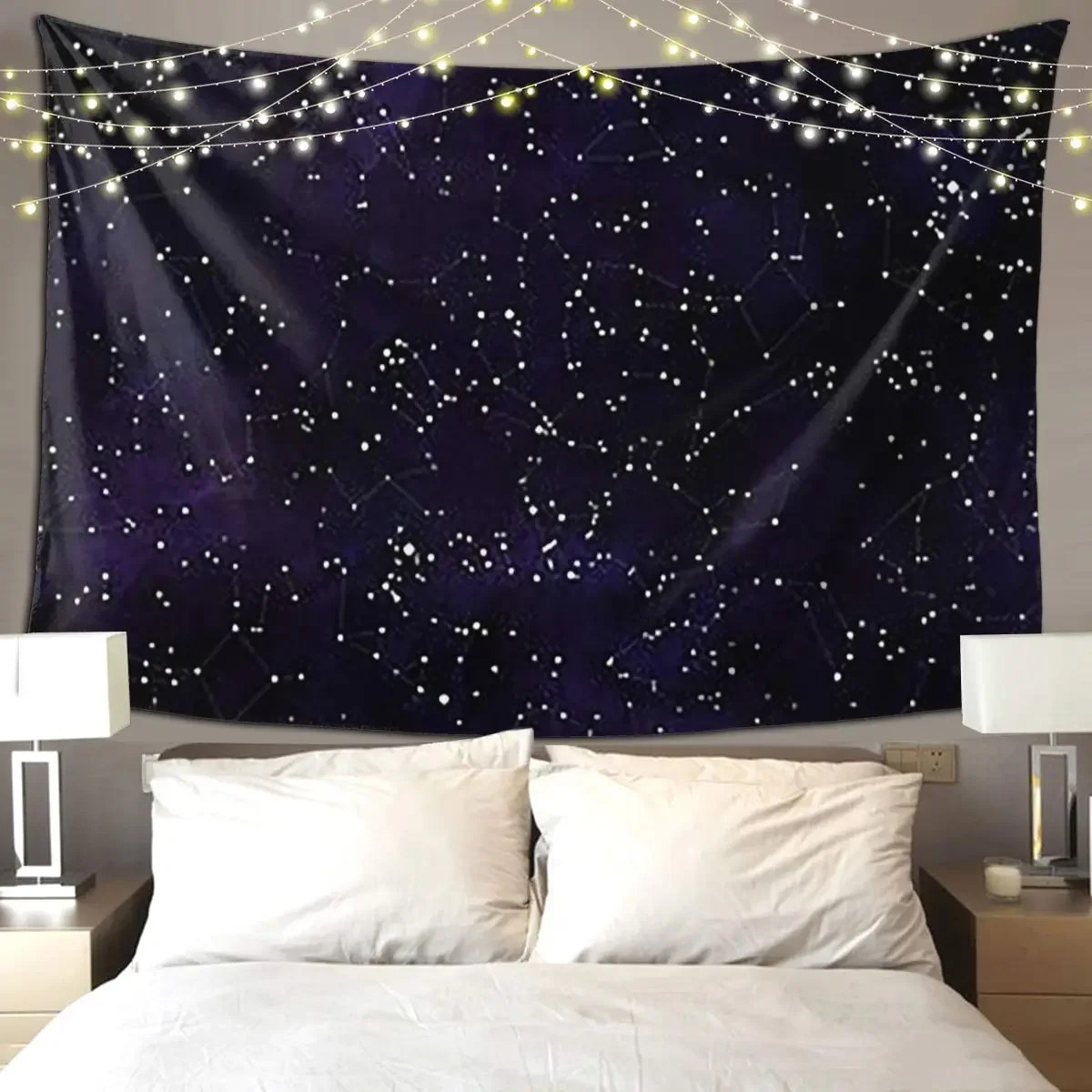 Northern Hemisphere Constellation Tapestry Art Wall Hanging Aesthetic Home Decoration Tapestries for Room Bedroom Dorm Room