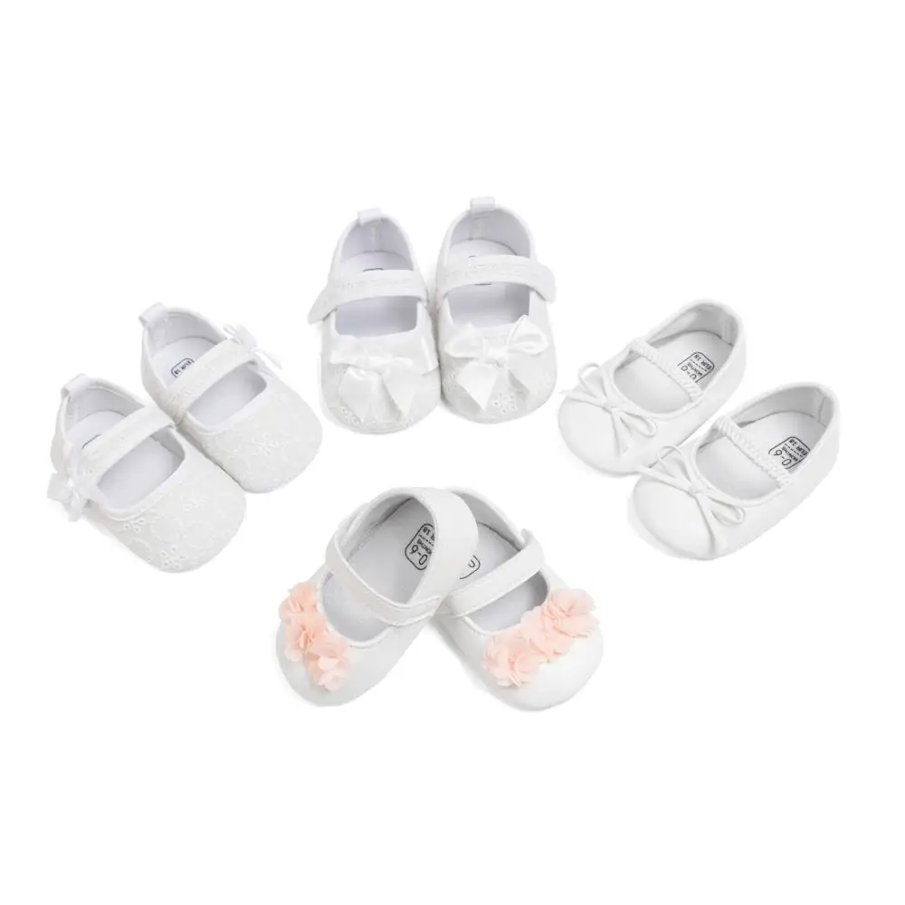 

Bow Solid Color Princess Shoes Cute Soft Baby Walking Shoes First Day Bed Shoes Breathable Lightweight Casual Shoes 0-18M