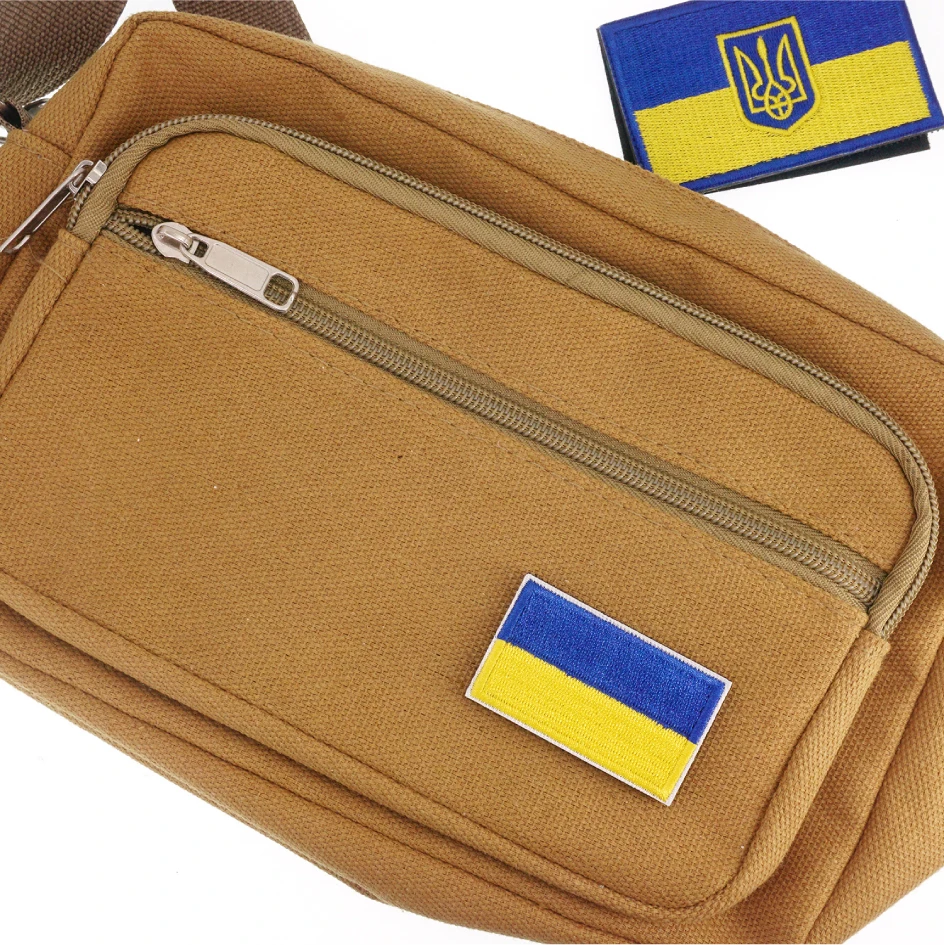 5/1 Stück bestickter Aufnäher mit ukrainischer Flagge, Ukraine, Klettverschluss, Schulterabzeichen, Applikation für Kleidung – Detail 4