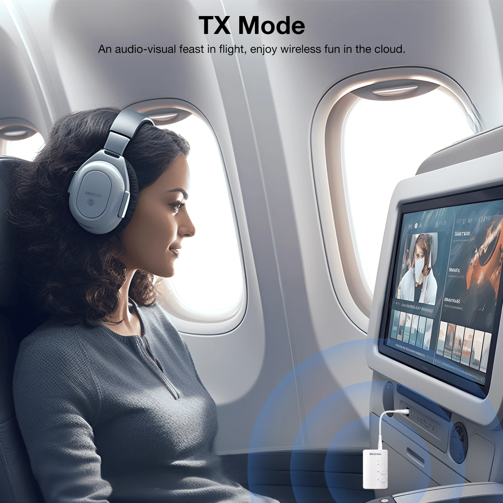 Blitzwolf BlitzMax BM-LE505 جهاز ريسيفر استقبال وإرسال بلوتوث V5.2 التكيف HiFi الصوت محول لاسلكي للتلفزيون المتكلم الكمبيوتر