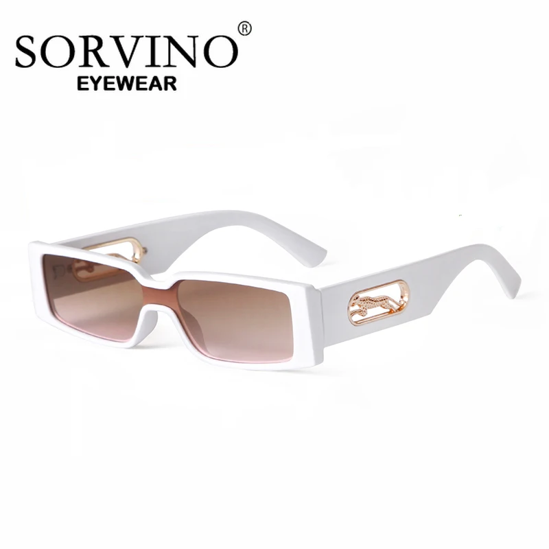 SORVINO, gafas de sol de diseñador de leopardo de marca de alta calidad, gafas de sol Retro con degradado negro UV400 para mujer con logotipo