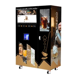 Robot Arm Making Ice Coffee Cafe Vending Machine Robot Coffee Machine Fully Automatic