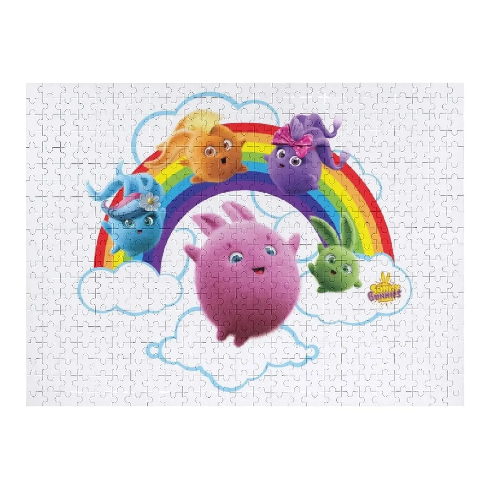 

Sunny Bunnies - Rainbow Bunnies Jigsaw Puzzle Baby Toy Personalized Toys Custom Wooden Gift Puzzle