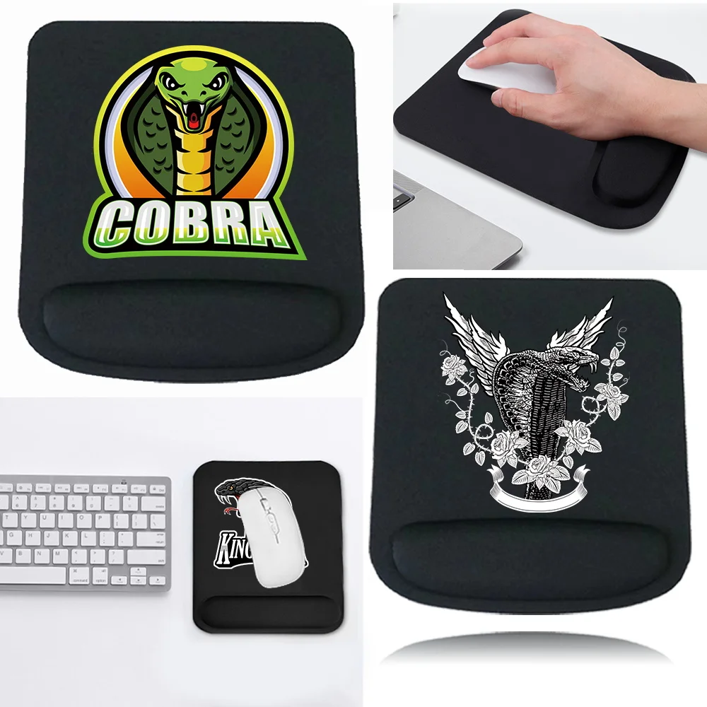 New Computer Mousepad Ergonomic Cobra Series Mouse Pad Square Shape Wrist Pad Non-slip Streamline Wrist Rest Support Mat