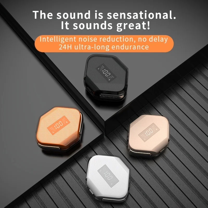 

Dual Ear True Wireless Bluetooth 5.3 Earphone Digital Display Embedded Charging Bin ENC Dual Microphone Noise Reduction Call
