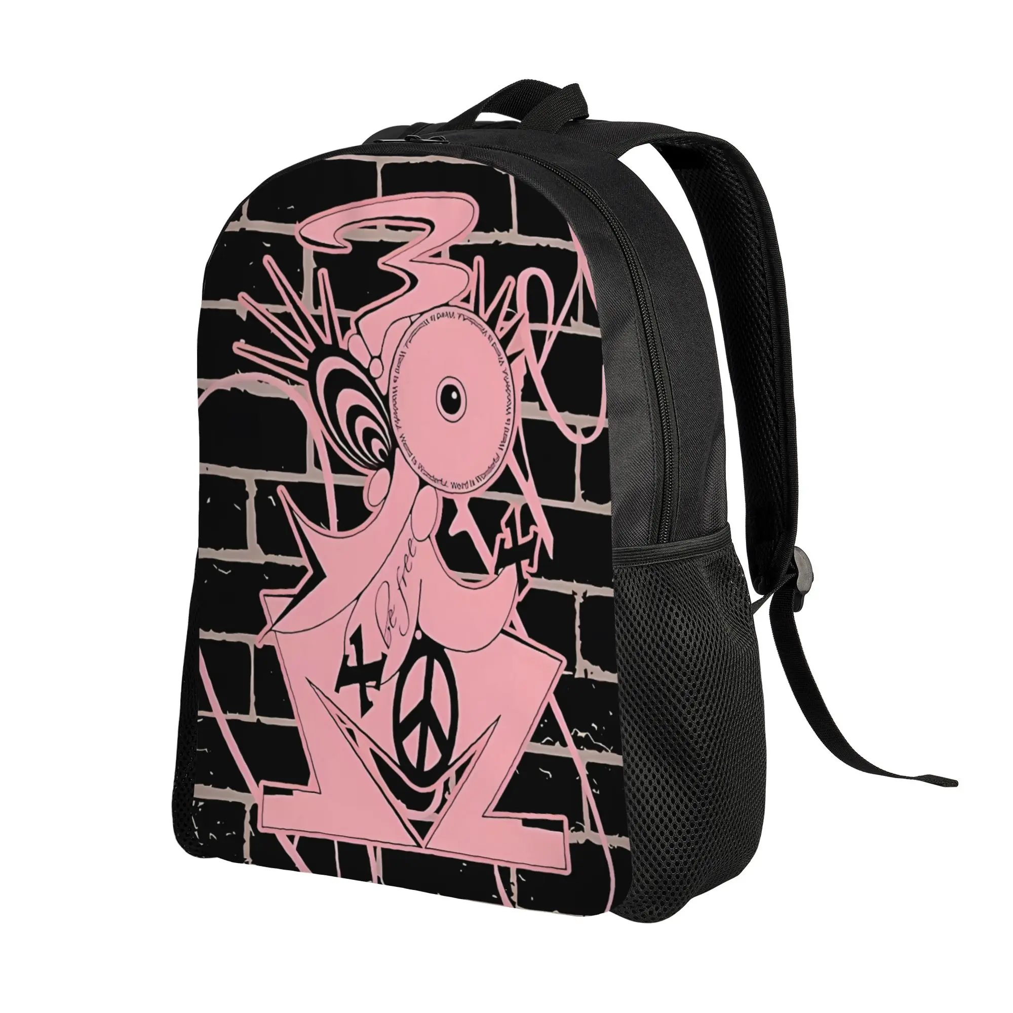 Y2K Be Free Graffiti Backpack Students Daily mochila Large Capacity Laptop Bag Back To School Season