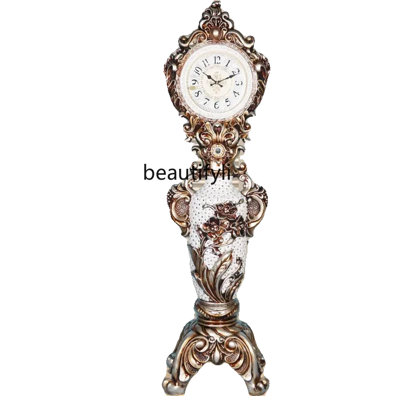 

Cy FloorClock European Style Clock Living Room Art Pendulum Clock Decoration Creative New Chinese Style Light Luxury Desktop Mod