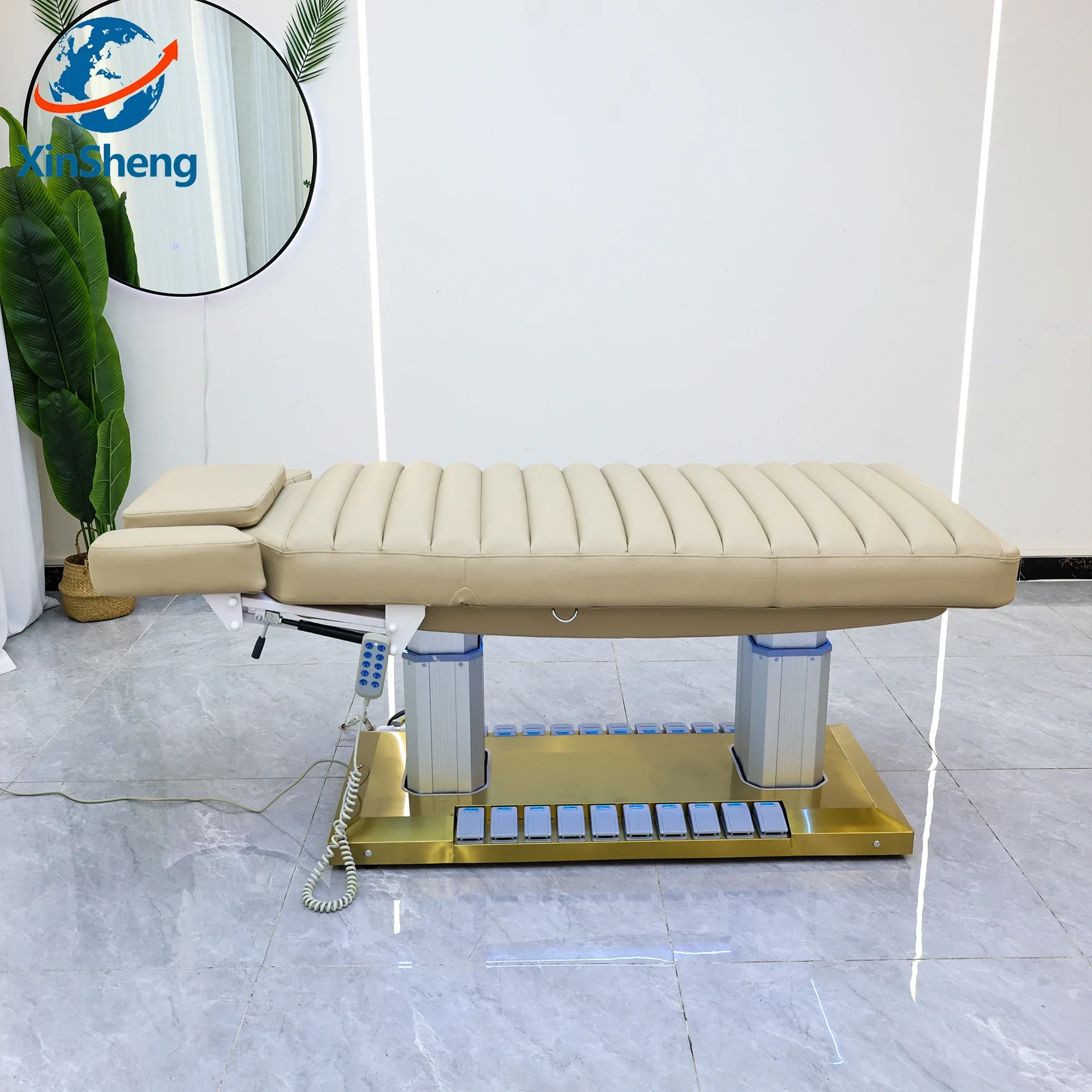 XinSheng الكهربائية للطي الوجه سبا السرير العلاج المائي طاولة التدليك صالون رمش كرسي قابل للتعديل العناية بالجمال متجر الأثاث #3