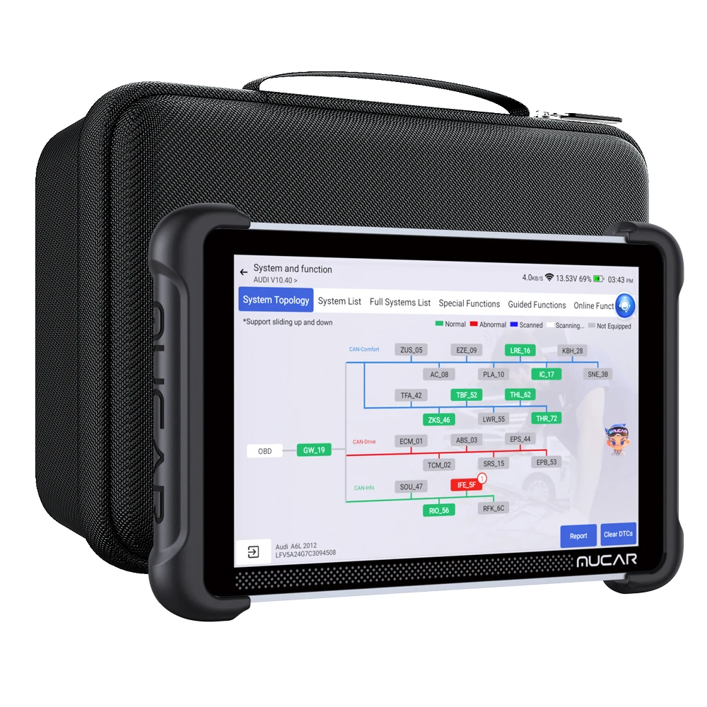 MUCAR 892BT Pro Free Update OBD2 Scanner J2534 CAN FD/DoIP All System Diagnosis Bi-directional Scan Tool Topology Map 35 Reset