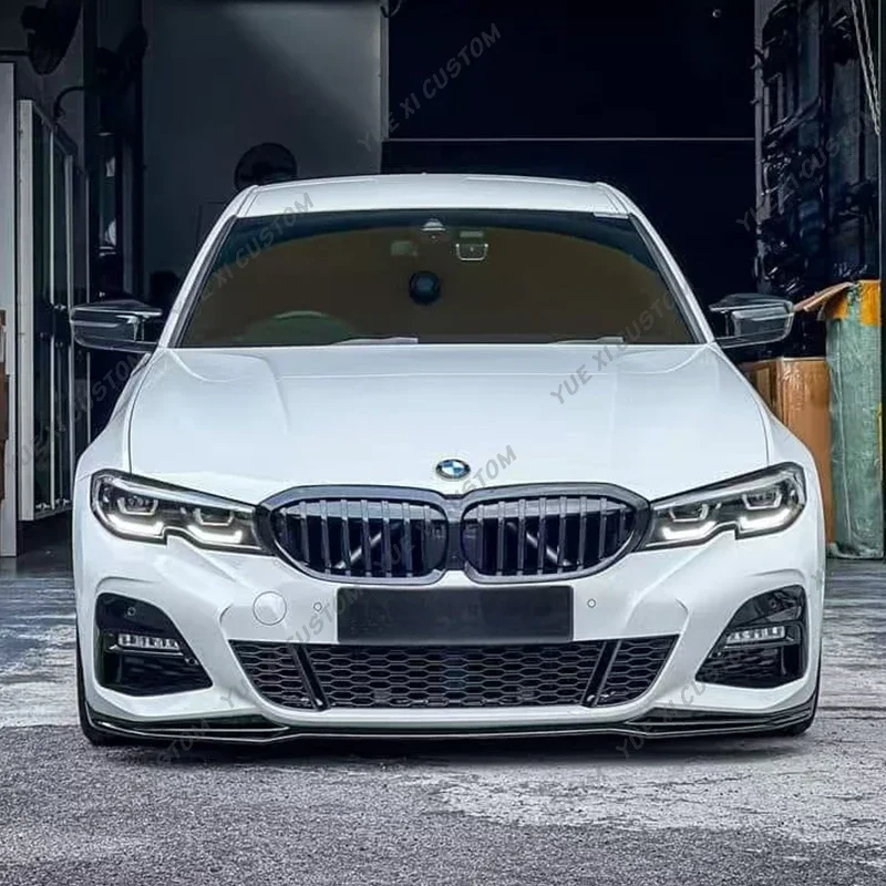 BMW G20 G21 3 시리즈 프리 페이스리프트 2019-2022 BMW M340i 318i 320i M-스포츠카 프론트 범퍼 립 캡 스포일러 프론트 가드 커버 썸네일 3