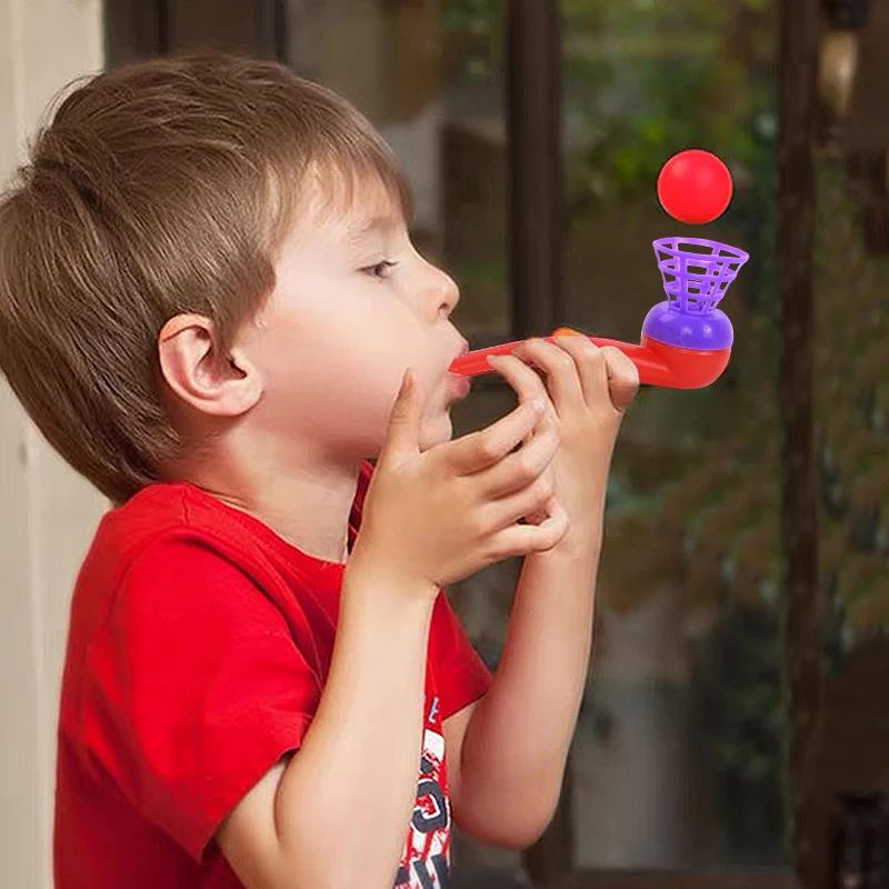 5-30 pièces tuyau de soufflage suspendu boule de soufflage tige jeu enfants équilibre formation flottant soufflant balle magique pendant famille enfants jouet