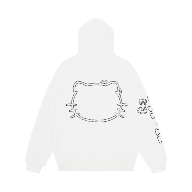 Sanrio Sweatshirt Vest met capuchon Ritsjas Losse nieuwe top Lente en herfst Hoodie Cartoon Schattig Hello Kitty Vakantiecadeau