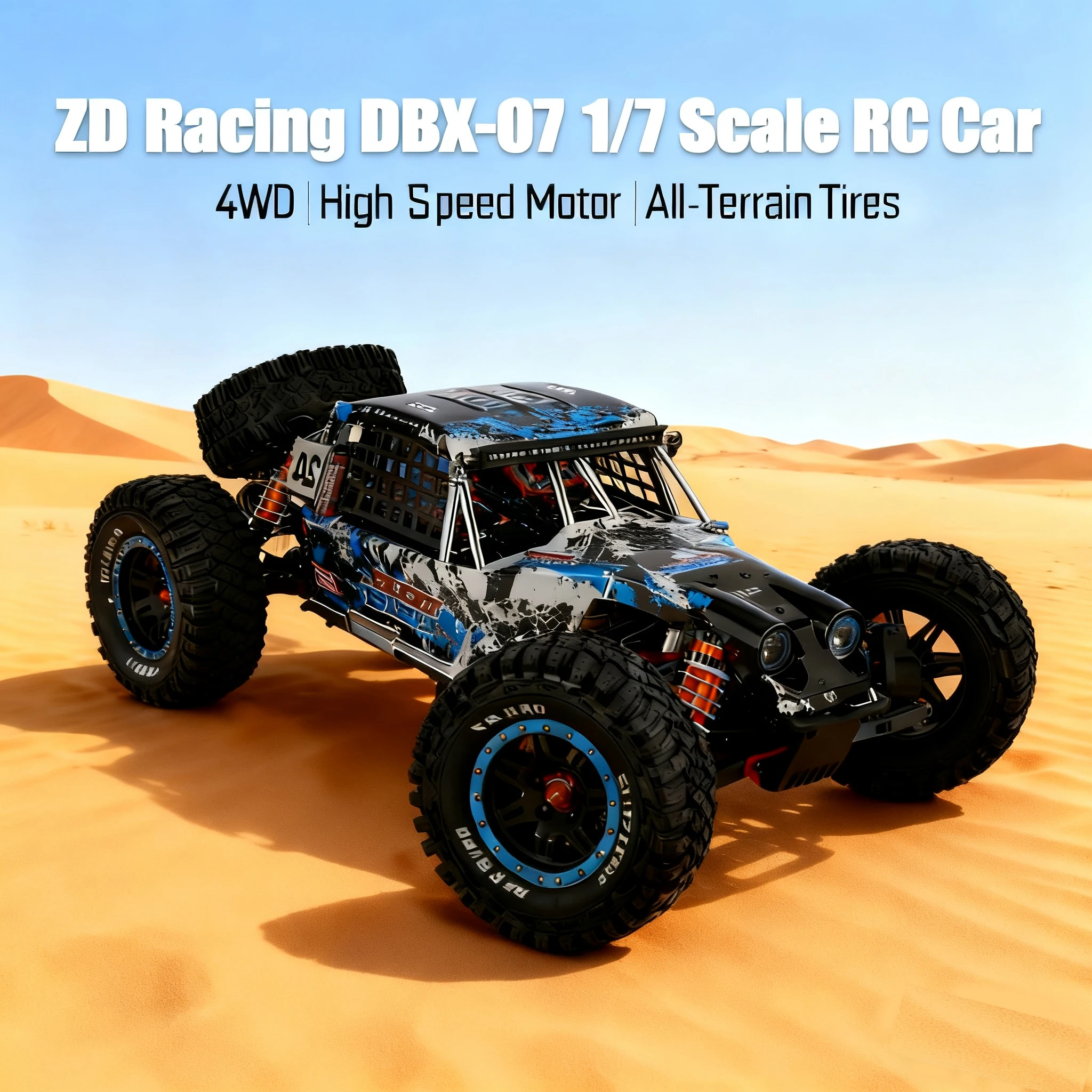 

1/7 ZD Racing DBX-07 4WD RC Car RTR Полный автомобиль/пустая рама Пустыня Внедорожный электрический пульт дистанционного управления Игрушечный автомобиль
