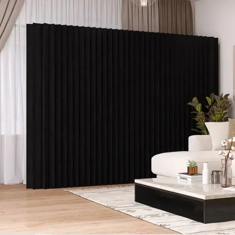 New Home Decor Movable White Brown Black Organ Paper Wall Screen Room Dividers Office Partition Removable Folding Baffle