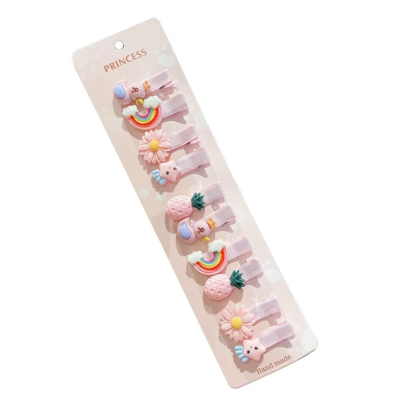10 ชิ้นชุดเด็กคลิปผมการ์ตูน Bows ดอกไม้สาว Hairpins เด็กหวานคลิป Barrettes เด็กอุปกรณ์เสริมผม