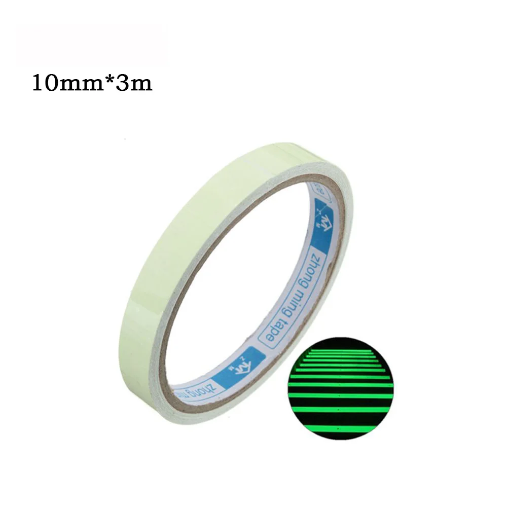 3m Self Adhesive Green Luminous Tape Glow In The Dark Stickers Stage Decorative Fluorescent Tape Warning Stickers Fishing Tool