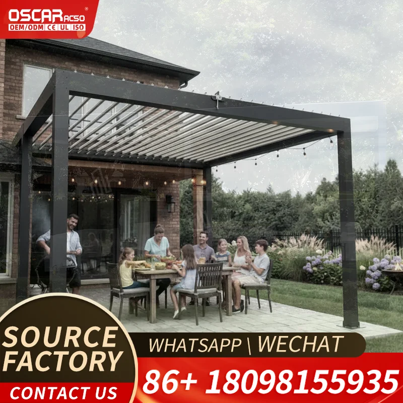 Motorized Waterproof Aluminum Pergola Opening Louver Roof System Innovative Stylish Patio Gazebo Canopy Garden Backyard Deck Aus