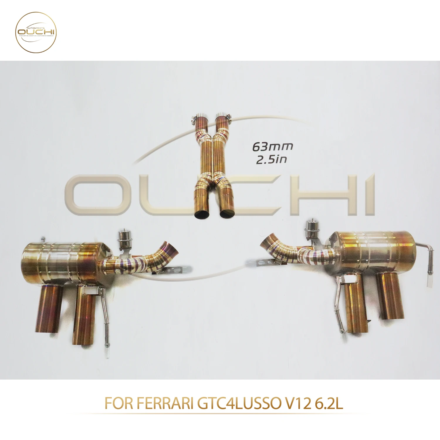 

OUCHI Factory Direct Sales TC4 Exhaust Catback For Ferrari GTC4Lusso V12 6.2L Without Valve High Performance Car Part