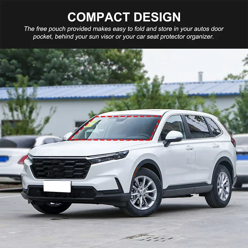 

Для Honda CRV 2023, алюминиевая фольга, Стайлинг автомобиля, переднее лобовое стекло автомобиля, анти-УФ-защитный козырек, аксессуары для защиты салона автомобиля