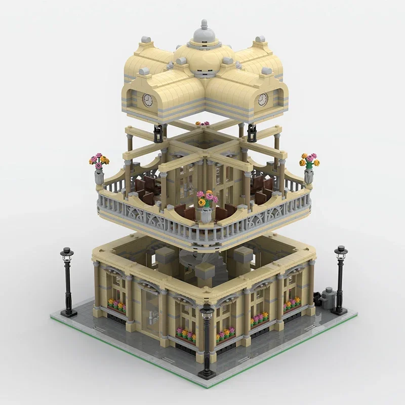 Stad Street View Model MOC Bouwstenen Vrije tijd Verzamelen Huis Modulaire Technologie Geschenken Kinderen Speelgoed Pak Vakantie Monteren