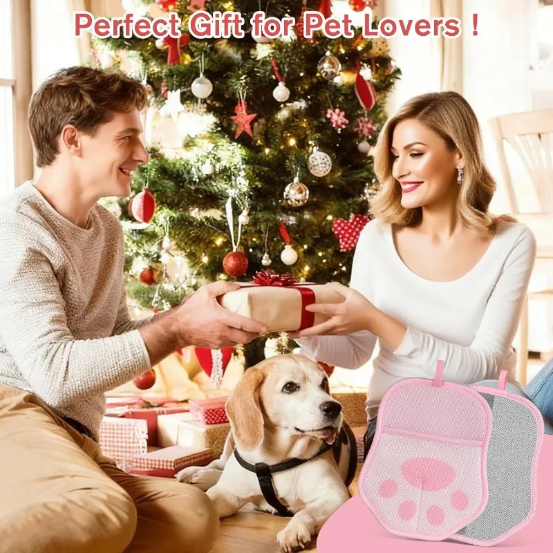 1. Pet Hair Removal Gloves for Dogs and Cats, Reusable Cute Cat Hair Removal Gloves for Clothing, Sofas, Carpets, and Car Seats - Image 2