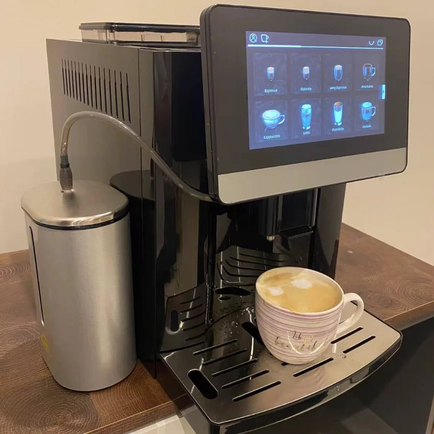 

2024 New Fully Automatic Household Coffee Machine With Grinder and 7 Inch Touch Screen