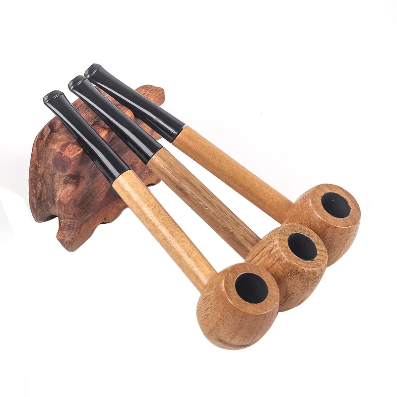 BOLTIFY Mini Wood Smoking Pipe with Removable and Washable Filter Portable Tobacco Pipe Smoking Tool Accessories Gift