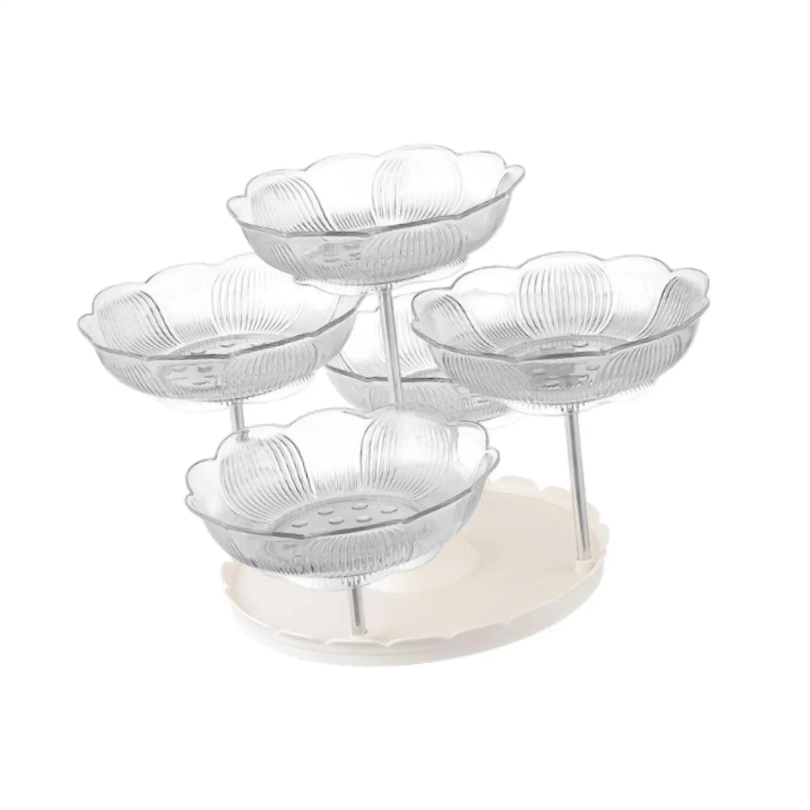 

3 Layer Fruit Plate Stylish Table Decoration Snack Serving Tray Dried Fruit Tray for Home Restaurant Living Room Cafe Hotel