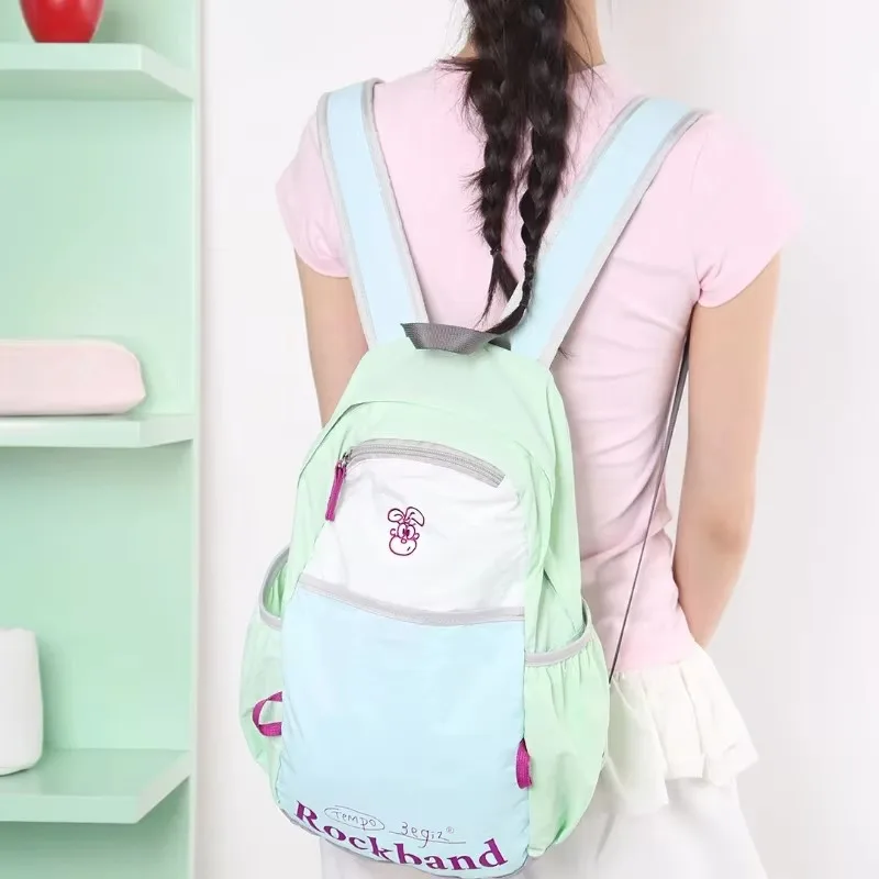 Korean Cute INS Candy Color Backpacks Women Lightweight Outdoor Travel Rucksack Casual Harajuku Individuality SchoolBag 2024 New