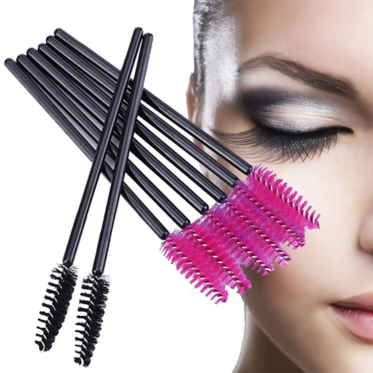 200 PCS Disposable Eyelash Brush Mascara Tools Wands Spoolies for Eye Lash Extension,Eyebrow and Makeup  Cosmetic Wands Spoolies