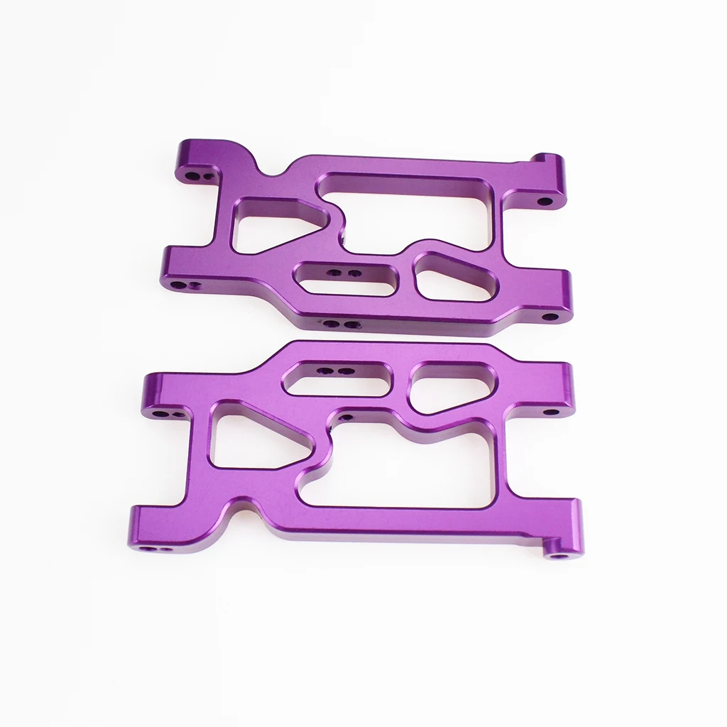 Brazo oscilante de suspensión delantera de aleación de aluminio, 2 uds., para Wltoys 104001   Accesorios de piezas de actualización de coche RC 1/10, color morado